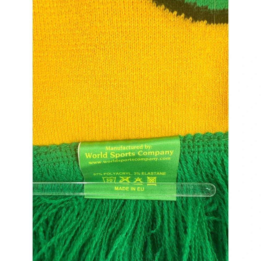 Norwich City FC Scarf Yellow Green Striped Official Premium Collection Canaries